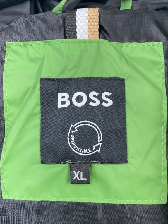 BOSS Giubbotto Puffer Casual con Logo Verde da Uomo XL