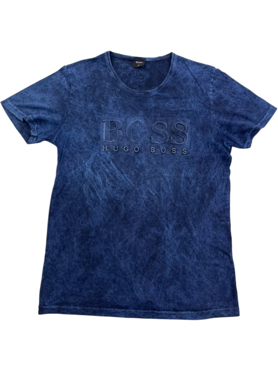 BOSS T SHIRT MINIMAL NAVY UOMO PRE OWNED M