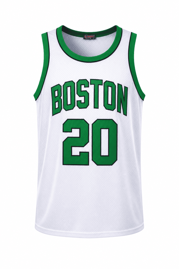 BOSTON CELTICS T SHIRT GRAPHIC BIANCO VERDE UOMO PRE OWNED L