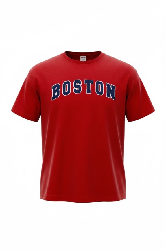 BOSTON GRAPHIC TEE COLLEGIATE ΚΟΚΚΙΝΟ UNISEX PRE OWNED