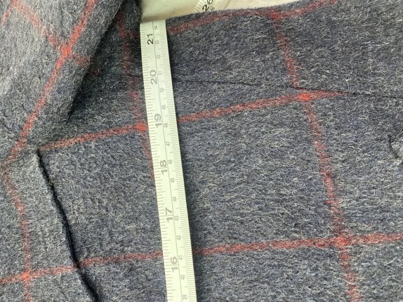VINTAGE COAT 90S  GREY PLAID WOMEN PRE OWNED