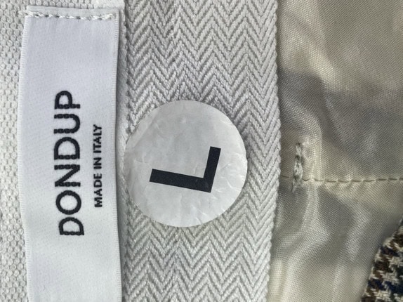 DONDUP  ΠΑΝΤΕΛΟΝΙ ΜΙΚΡΟ ΚΑΡΟ BEIGE ΑΝΤΡΙΚΟ PRE OWNED L