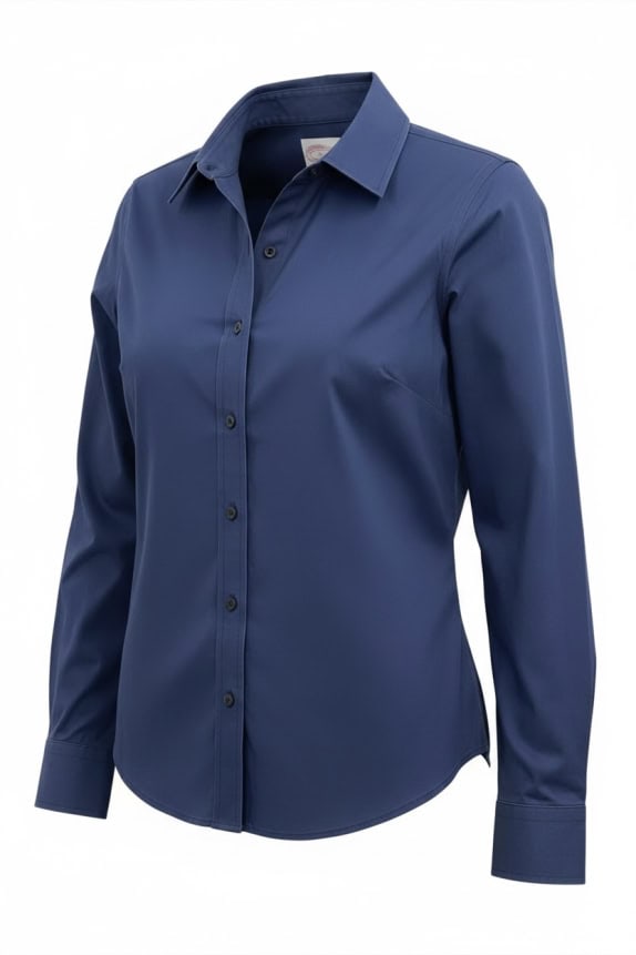BROOKS BROTHERS ΠΟΥΚΑΜΙΣΟ CLASSIC NAVY ΓΥΝΑΙΚΕΙΟ PRE OWNED M