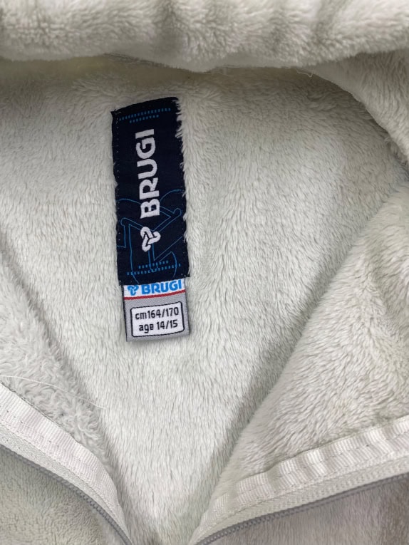 BRUGI Fleece Ζακέτα Casual Logo Γκρι Unisex Παιδικό 164/170 (14–15)