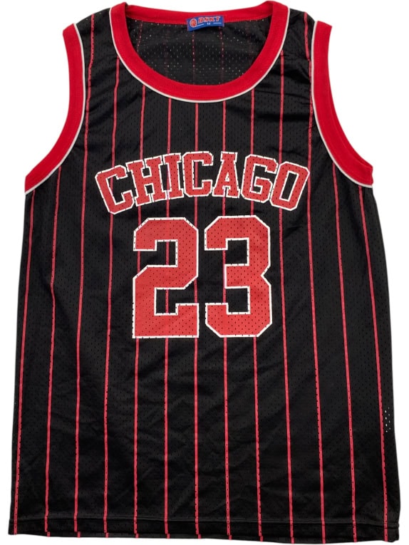 BSKT CHICAGO 23 JORDAN MAGLIA STILE VINTAGE NERO/ROSSO UOMO M