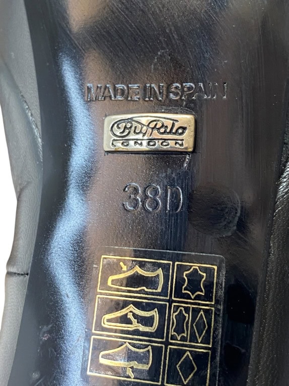 BUFFALO LONDON ΓΟΒΕΣ MARY JANE PLATFORM ΜΑΥΡΟ ΓΥΝΑΙΚΕΙΟ PRE OWNED EU 38