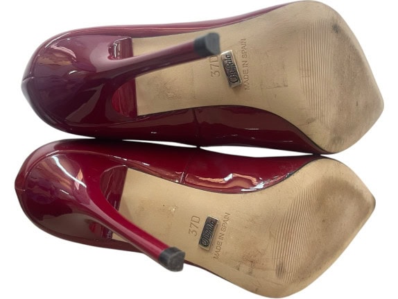 BUFFALO LONDON PUMPS MINIMAL RED WOMEN PRE OWNED EU 37