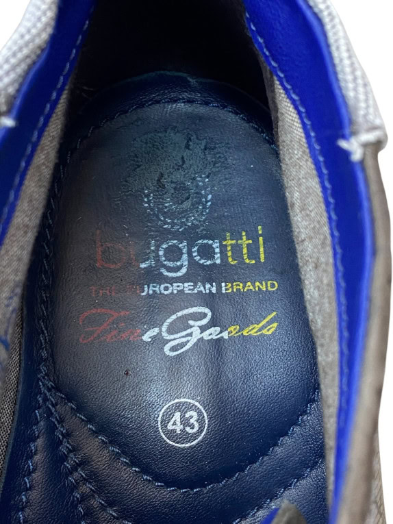 BUGATTI ΔΕΡΜΑΤΙΝΑ ΜΠΟΤΑΚΙΑ CLASSIC ΓΚΡΙ ΑΝΤΡΙΚΟ PRE OWNED EU 43