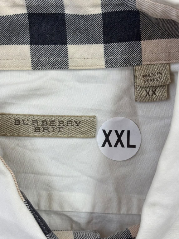 BURBERRY BRIT CAMICIA CLASSICA BIANCA UOMO PRE OWNED XXL