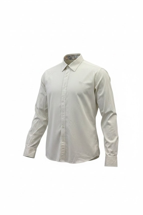 BURBERRY BRIT SHIRT CLASSIC CREAM MEN PRE OWNED M