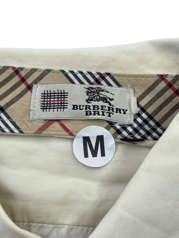 BURBERRY BRIT SHIRT CLASSIC CREAM MEN PRE OWNED M
