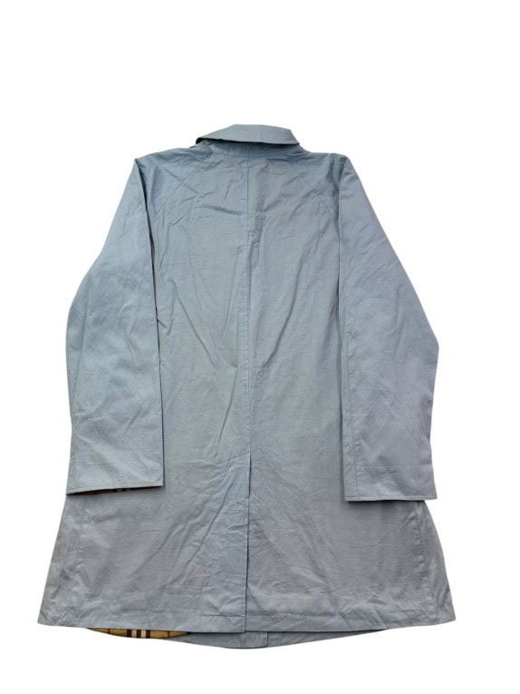 BURBERRY 90s RAINCOAT MINIMAL LIGHT BLUE MENS PRE OWNED