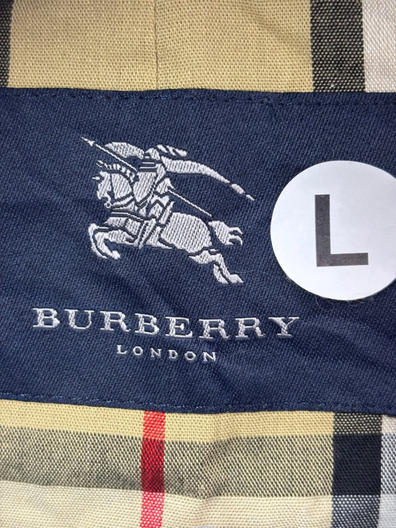 BURBERRY 90s RAINCOAT MINIMAL LIGHT BLUE MENS PRE OWNED