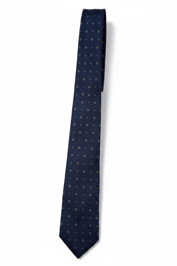 BURBERRY LONDON TIE CLASSIC NAVY MENS PRE OWNED