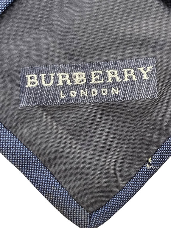 BURBERRY LONDON TIE CLASSIC NAVY MENS PRE OWNED