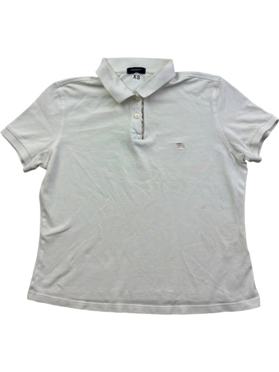 BURBERRY LONDON POLO ΜΠΛΟΥΖΑ MINIMAL OFF WHITE ΓΥΝΑΙΚΕΙΟ PRE OWNED XS