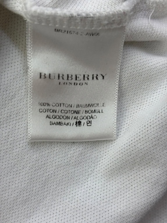 BURBERRY LONDON POLO ΜΠΛΟΥΖΑ MINIMAL OFF WHITE ΓΥΝΑΙΚΕΙΟ PRE OWNED XS