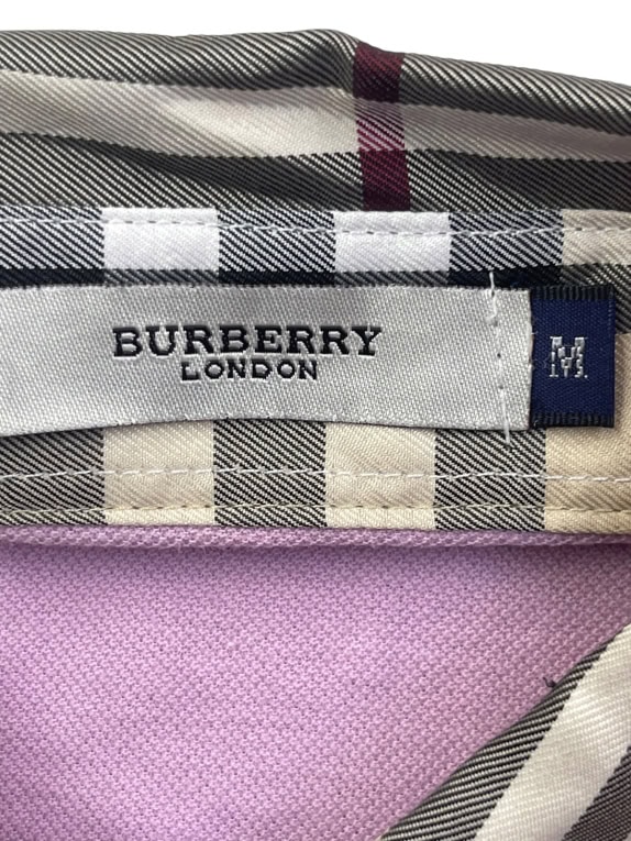 BURBERRY LONDON POLO SHIRT CLASSIC LILLA DONNA PRE OWNED M