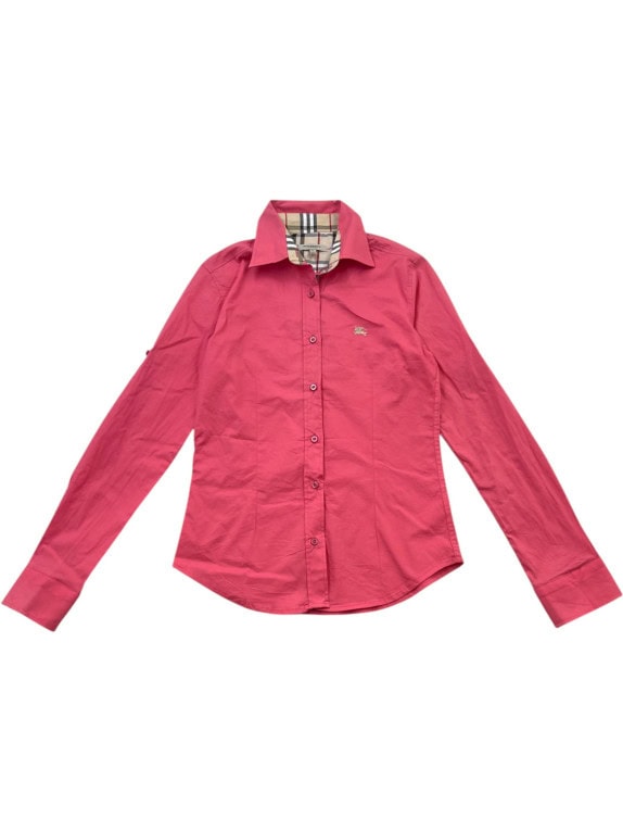 BURBERRY LONDON CAMICIA CLASSIC ROSA DONNA PRE OWNED S