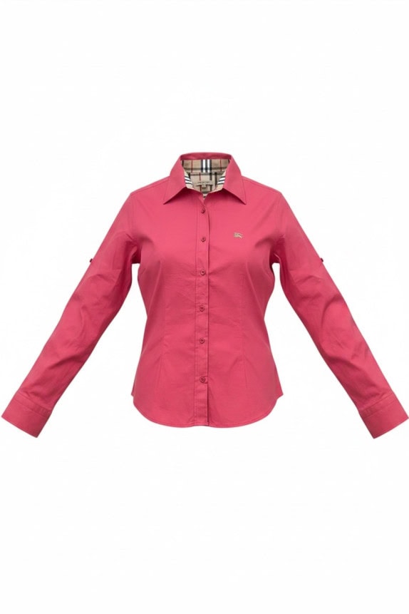 BURBERRY LONDON ΠΟΥΚΑΜΙΣΟ CLASSIC ΡΟΖ ΓΥΝΑΙΚΕΙΟ PRE OWNED S