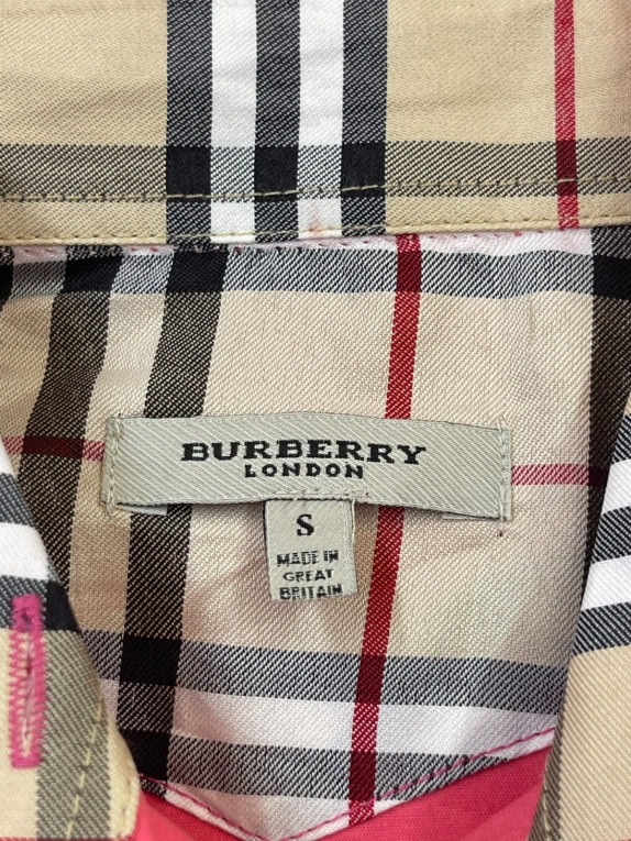 BURBERRY LONDON CAMICIA CLASSIC ROSA DONNA PRE OWNED S