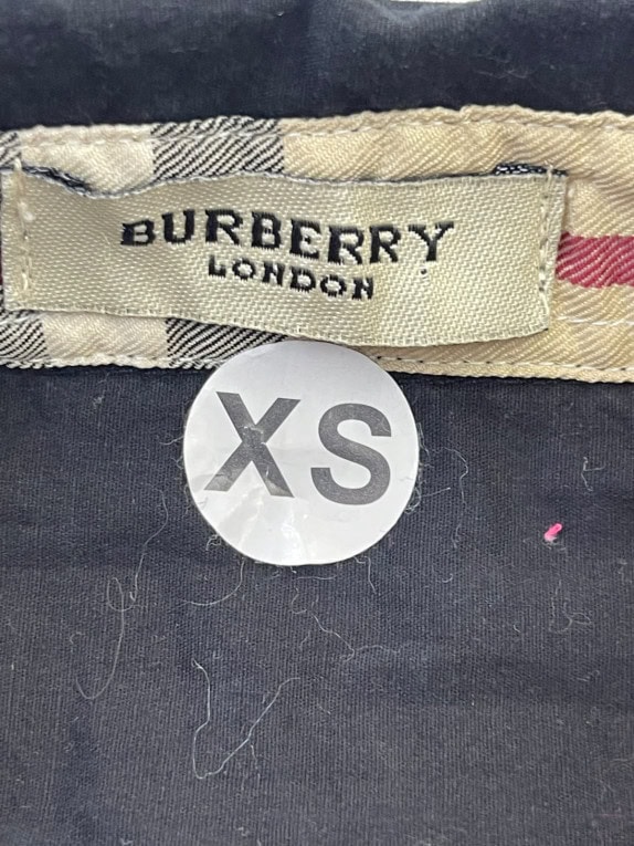 BURBERRY LONDON SHIRT CLASSIC NAVY WOMENS PRE OWNED XS