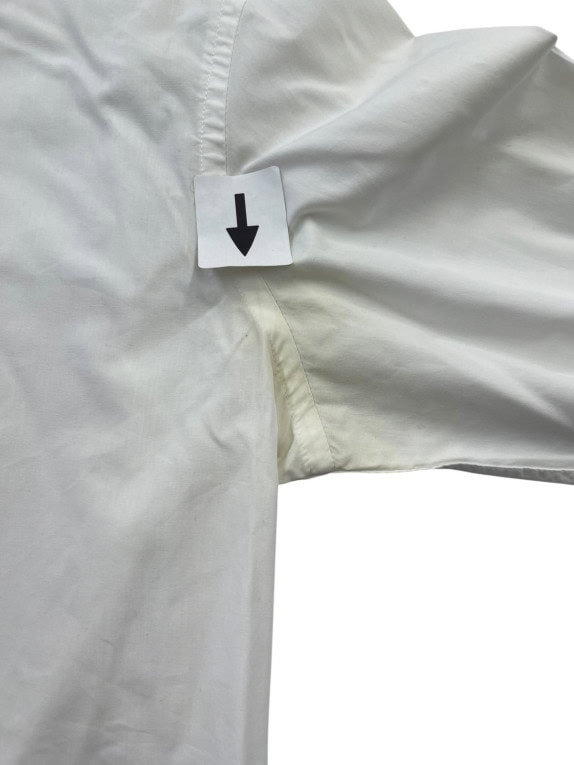 BURBERRY LONDON SHIRT MINIMAL OFF WHITE MENS PRE OWNED M