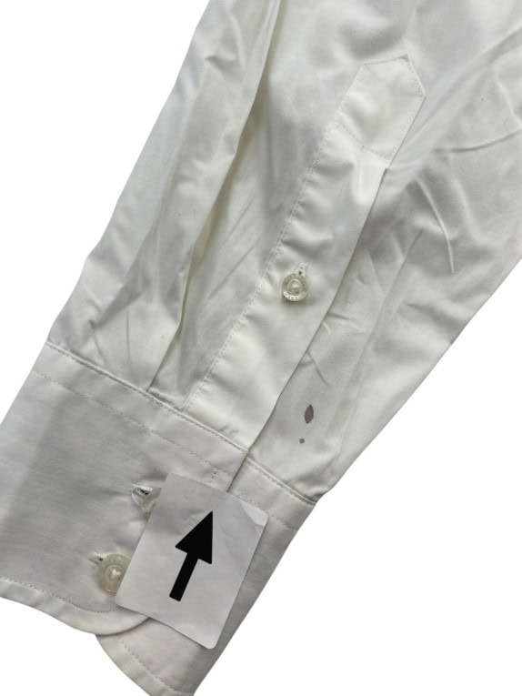 BURBERRY LONDON SHIRT MINIMAL OFF WHITE MENS PRE OWNED M