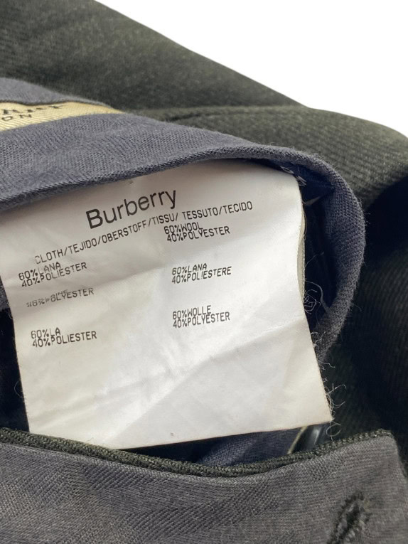 BURBERRY LONDON TAILORED TROUSERS CLASSIC OLIVE MENS PRE OWNED L