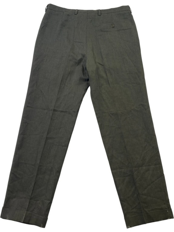 BURBERRY LONDON TAILORED TROUSERS CLASSIC OLIVE MENS PRE OWNED L