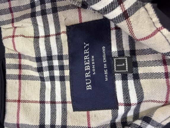 BURBERRY JACKET CLASSIC NAVY MEN PRE OWNED L
