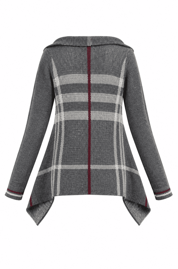 BURBERRY KNIT OUTERWEAR GRAPHIC GREY WOMEN PRE OWNED M