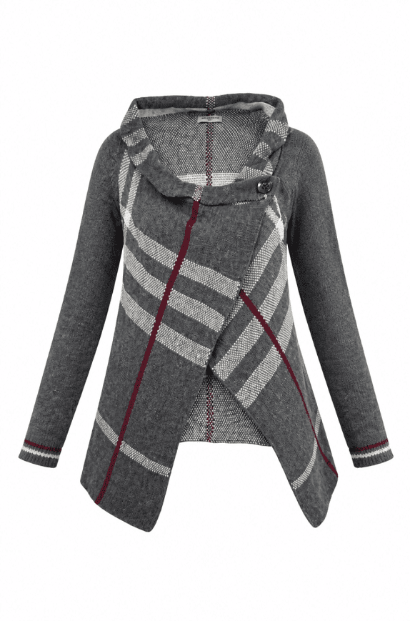 BURBERRY ΠΛΕΚΤΟ ΠΑΝΩΦΟΡΙ ΜΕ PRINT ΓΚΡΙ ΓΥΝΑΙΚΕΙΟ PRE OWNED M