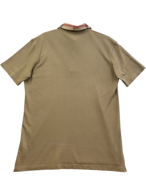 BURBERRY POLO SHIRT CLASSIC BEIGE MEN PRE OWNED L