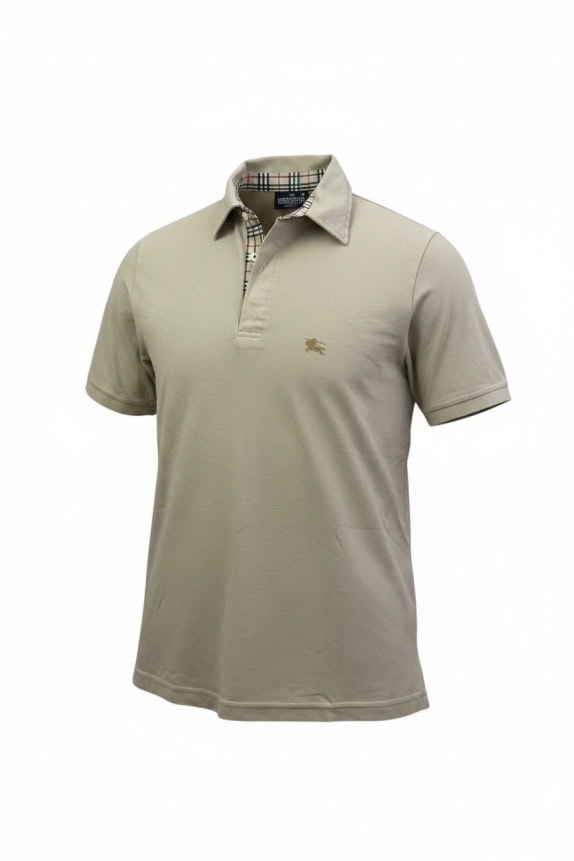 BURBERRY POLO SHIRT MINIMAL BEIGE UOMO PRE OWNED M