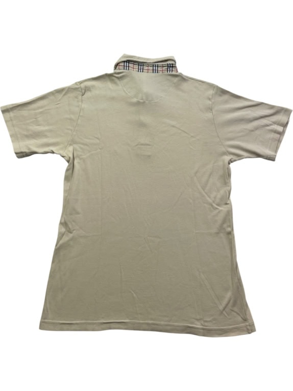 BURBERRY POLO SHIRT MINIMAL BEIGE UOMO PRE OWNED M