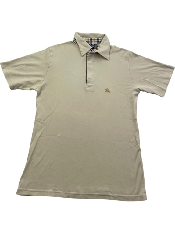 BURBERRY POLO SHIRT MINIMAL BEIGE UOMO PRE OWNED M