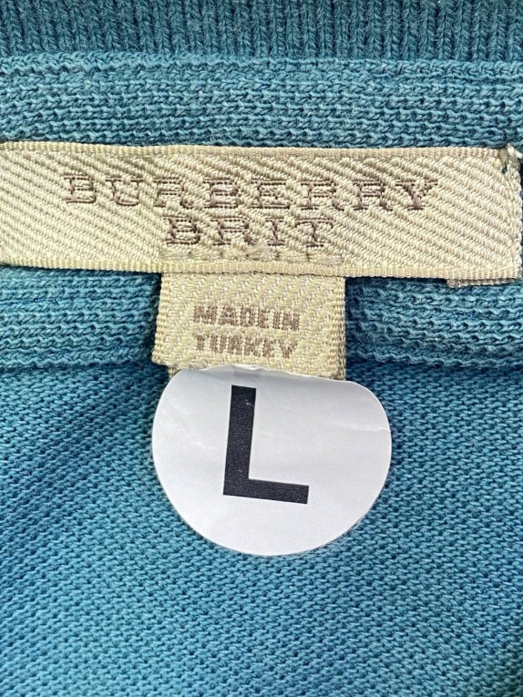 BURBERRY POLO SHIRT MINIMAL ΜΠΛΕ ΑΝΤΡΙΚΟ PRE OWNED L