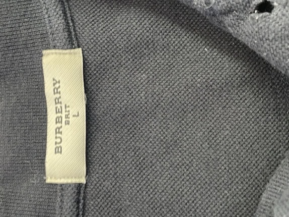 BURBERRY POLO SHIRT MINIMAL NAVY ΑΝΤΡΙΚΟ PRE OWNED L