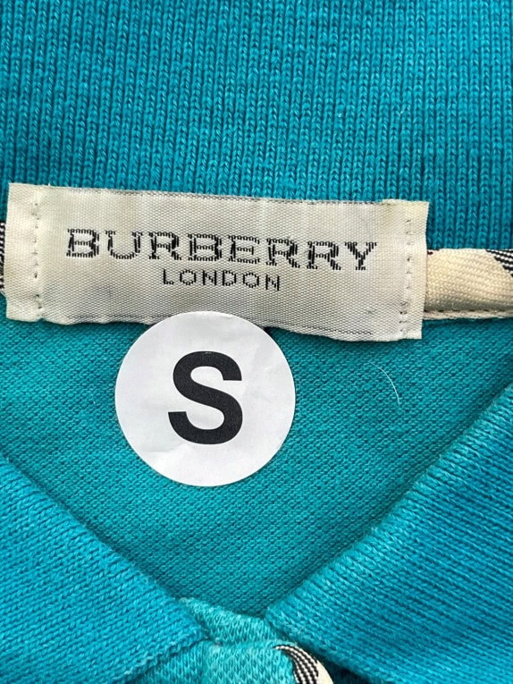BURBERRY POLO SHIRT MINIMAL TURQUOISE ΓΥΝΑΙΚΕΙΟ PRE OWNED S
