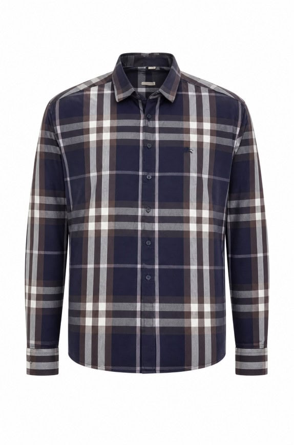 BURBERRY ΠΟΥΚΑΜΙΣΟ CHECKED ΜΠΛΕ ΑΝΤΡΙΚΟ PRE OWNED L