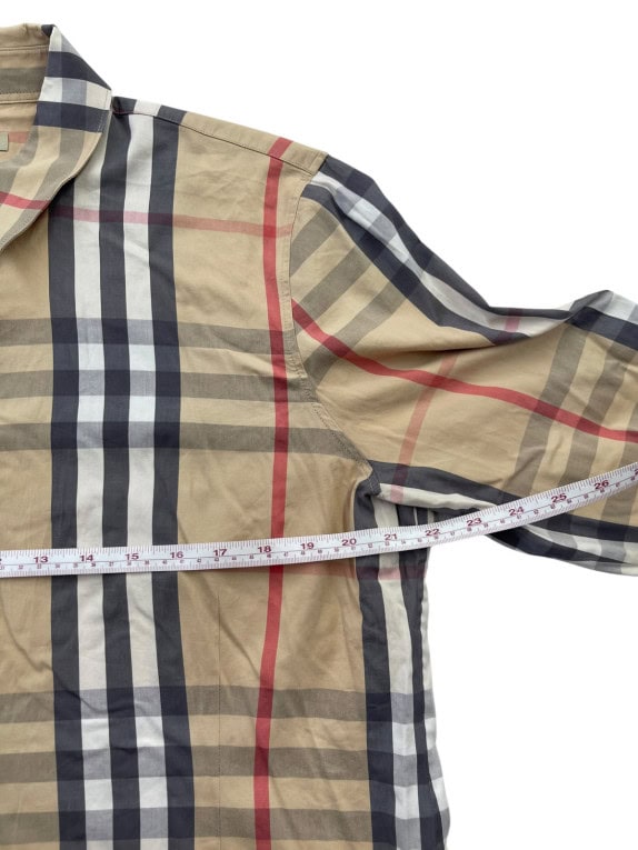 BURBERRY ΠΟΥΚΑΜΙΣΟ ΚΛΑΣΙΚΟ ΚΑΡΟ ΜΠΕΖ ΓΥΝΑΙΚΕΙΟ PRE OWNED L