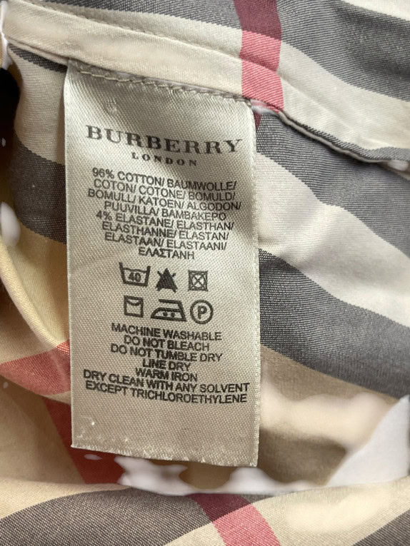 BURBERRY ΠΟΥΚΑΜΙΣΟ ΚΛΑΣΙΚΟ ΚΑΡΟ ΜΠΕΖ ΓΥΝΑΙΚΕΙΟ PRE OWNED L