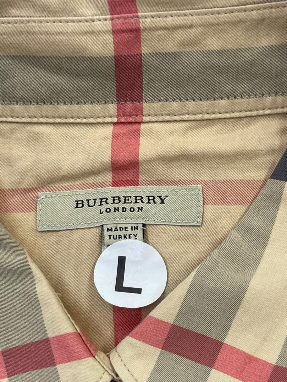BURBERRY ΠΟΥΚΑΜΙΣΟ ΚΛΑΣΙΚΟ ΚΑΡΟ ΜΠΕΖ ΓΥΝΑΙΚΕΙΟ PRE OWNED L