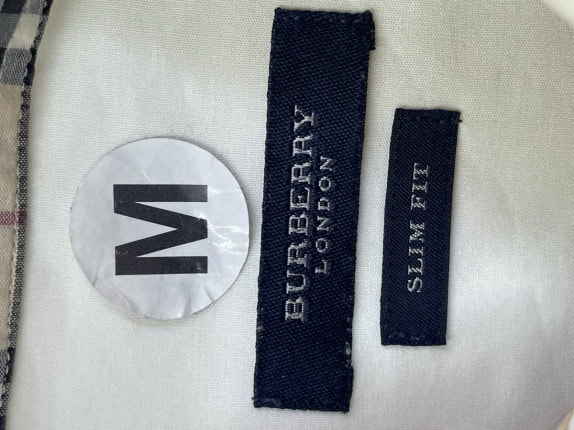 BURBERRY ΠΟΥΚΑΜΙΣΟ ΚΛΑΣΙΚΟ ΛΕΥΚΟ ΑΝΤΡΙΚΟ PRE OWNED M
