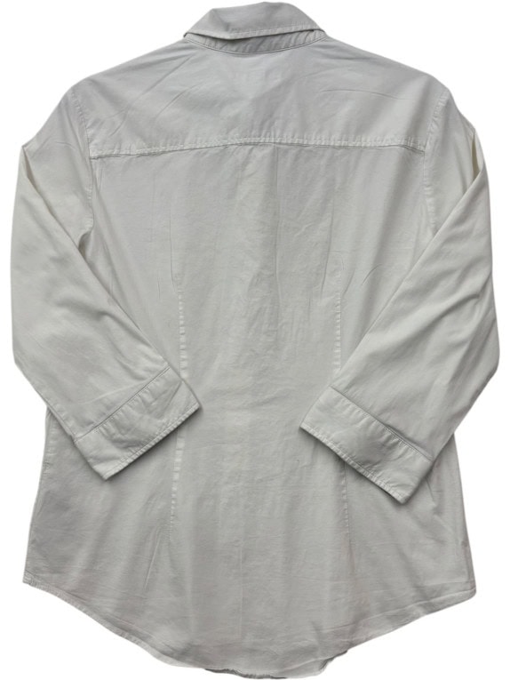 BURBERRY SHIRT MINIMAL OFF WHITE WOMENS PRE OWNED XS
