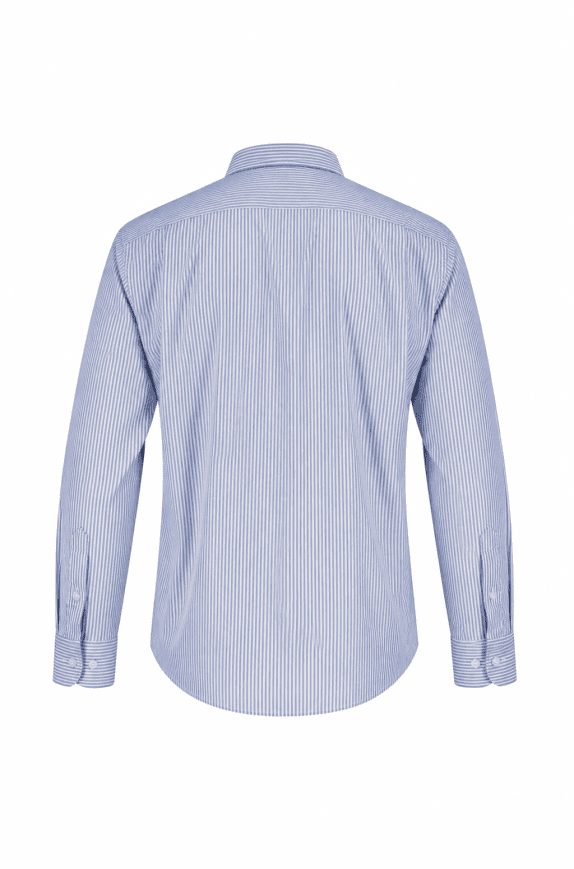 BURBERRY SHIRT STRIPED BLUE MEN PRE OWNED L