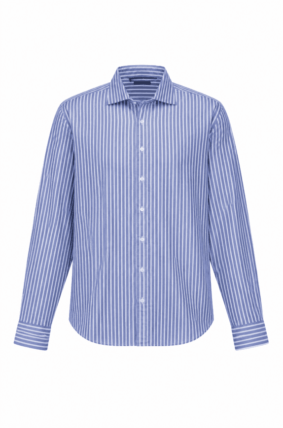 BURBERRY ΠΟΥΚΑΜΙΣΟ STRIPED ΜΠΛΕ ΑΝΤΡΙΚΟ PRE OWNED L