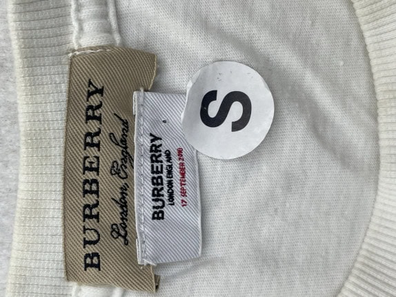BURBERRY T SHIRT GRAPHIC WHITE UOMO PRE OWNED L