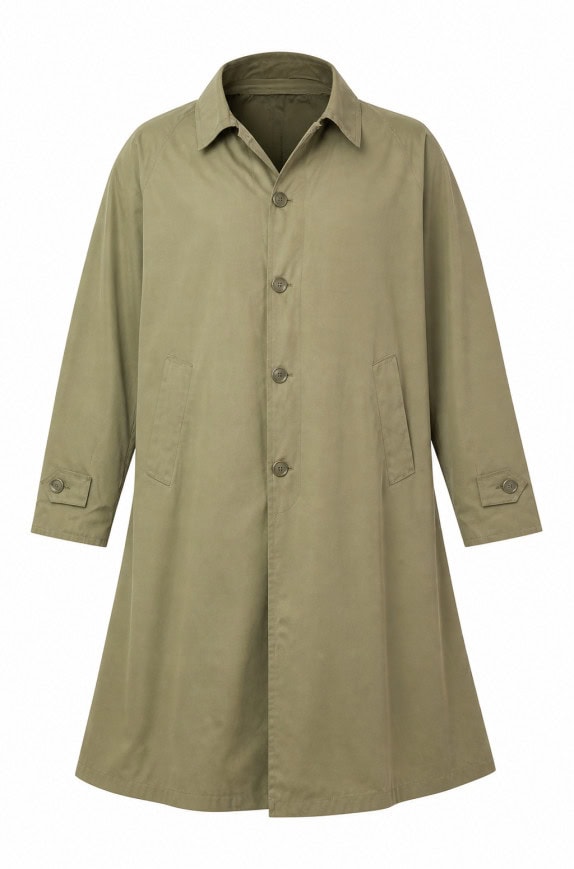 TRENCH COAT 90S  MINIMAL KHAKI ΑΝΤΡΙΚΟ PRE OWNED XXL